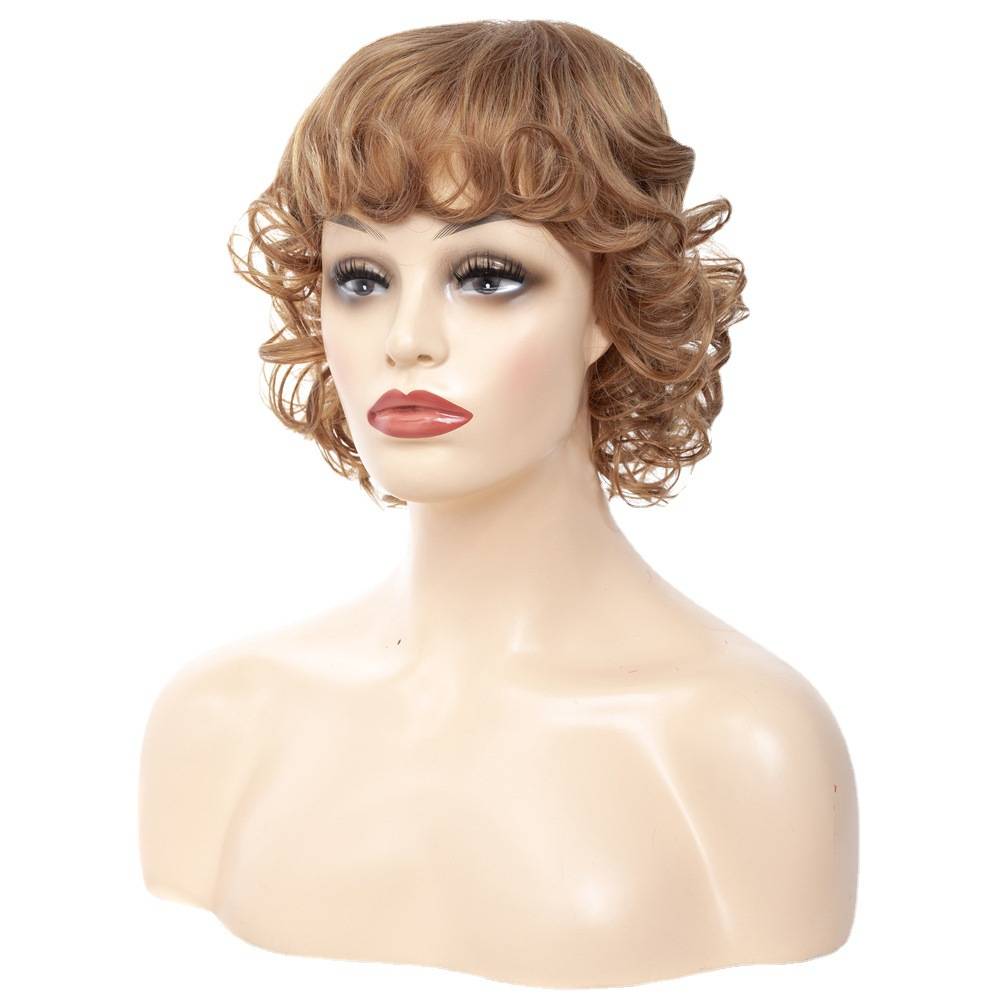 Ww2-12 wig header ladies short hair set speed-selling charter curl head cover