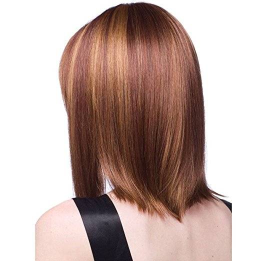 Cross -border shoulder wigs in European and American fashion wig Short -haired black two -color mixed agent discovery