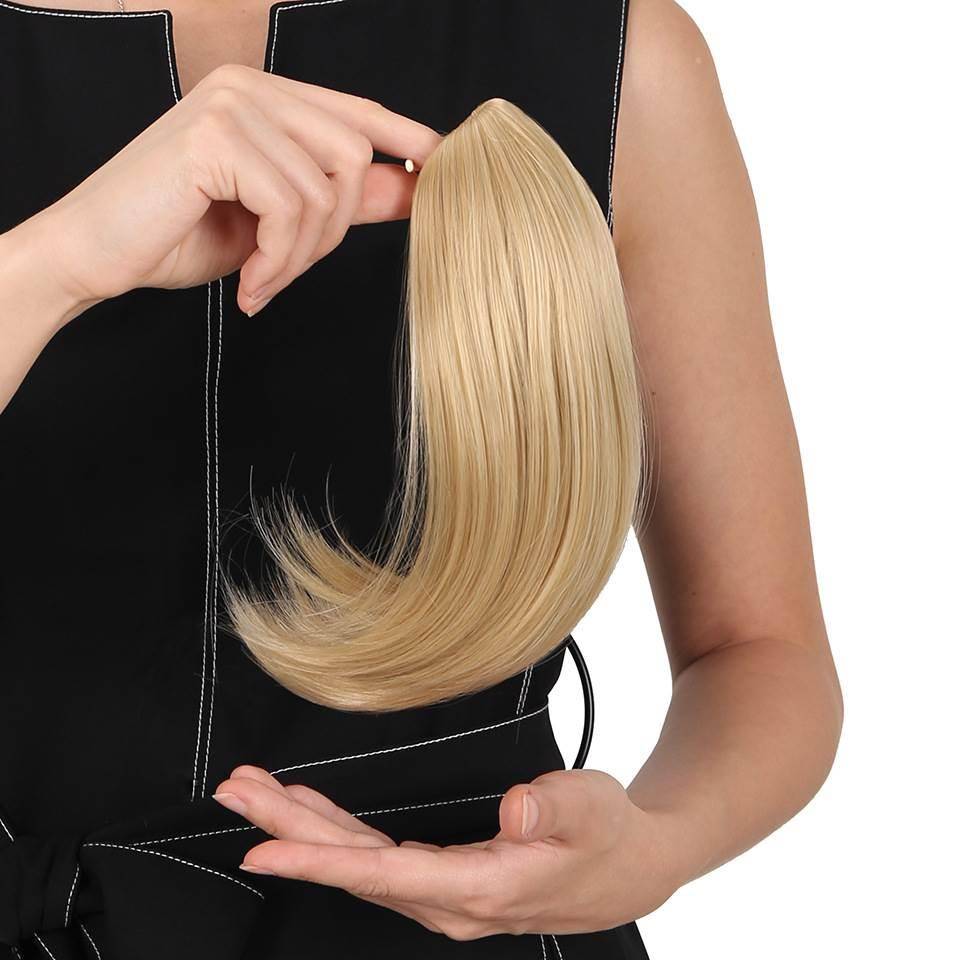 European and American fashion ponytail big grab long straight hair slightly tap internal clip -tailed horsetail high -temperature silk wig ponytail