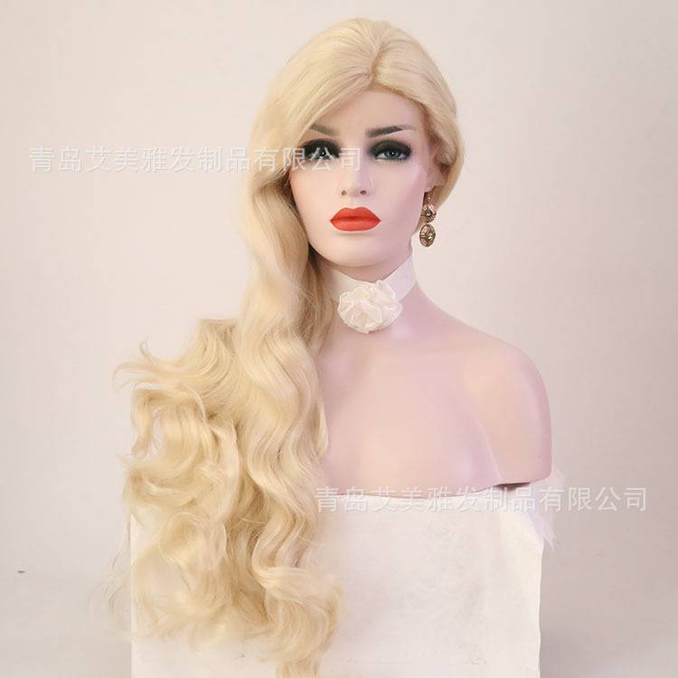 Style wigs in Europe and the United States supply and marketing big wave wigs before lace fibrous fibrous hoods manufacturers supply and marketing