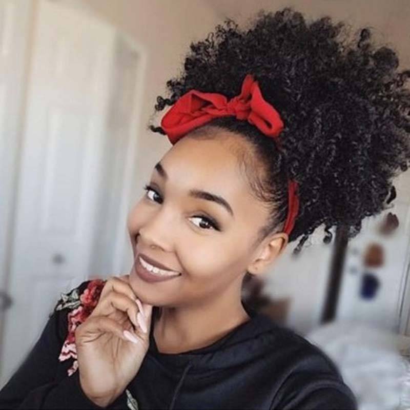 Direct selling Kinky hairpin African wigs and high -temperature silk wig fluffy explosive hair bag