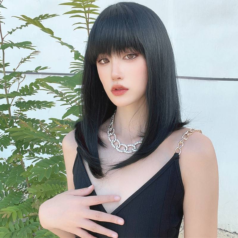 Factory European and American wigs, short straight hair Qi Liu Hai BOBO head fashion fibrous head cover cross -border export