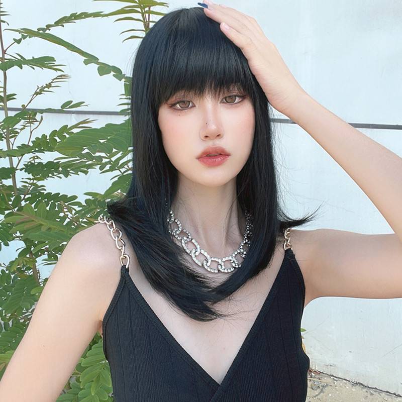 Factory European and American wigs, short straight hair Qi Liu Hai BOBO head fashion fibrous head cover cross -border export