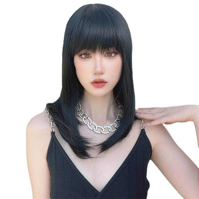 Factory European and American wigs, short straight hair Qi Liu Hai BOBO head fashion fibrous head cover cross -border export
