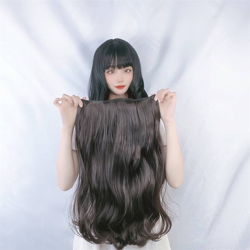 Wigs in European and American long curly hair type wig four -card hair high -temperature silk breathable hair wig supplier