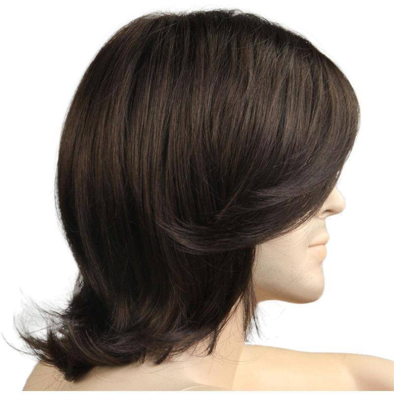 European and American new men's wigs and long bangs partial split wig manufacturers direct selling one generation