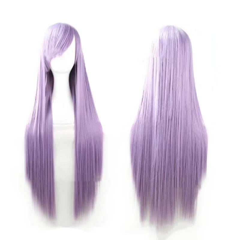European and American anime cosplay wig colorful animation long straight hair Harajuki 80cm hot sales of Wimble