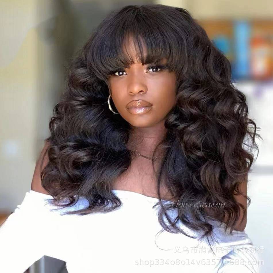 Wigs wigs of long curly hair wigs in Europe and America fluffy big wave waves, fibrous hoods, manufacturers spot