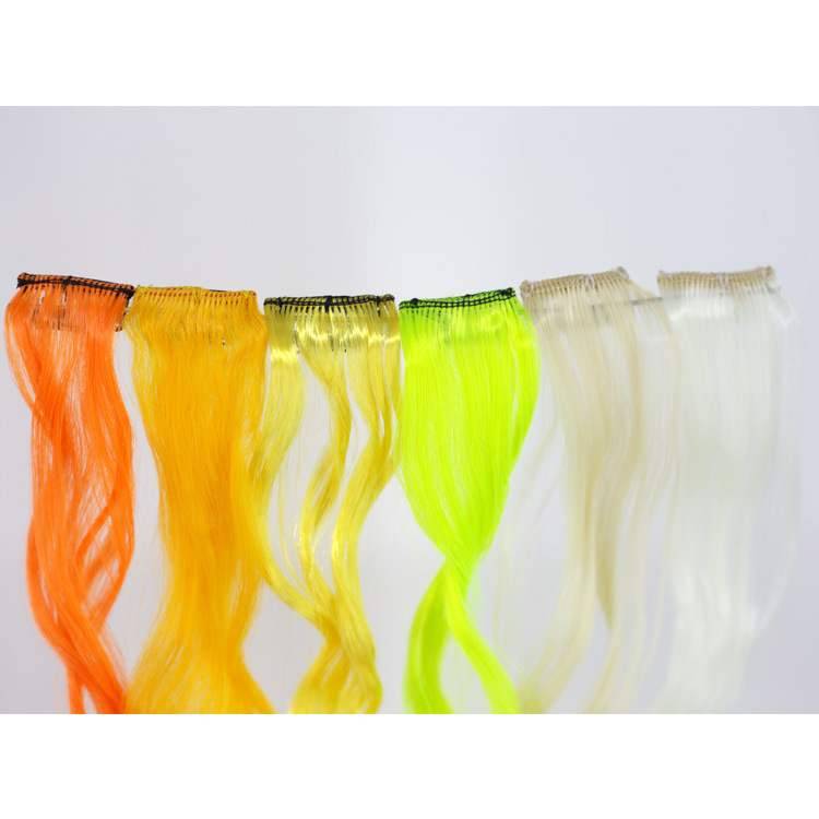 Color gradient, no trace, one clip of curly hair, one card, one -card long curly chemical fiber hair wig female European and American