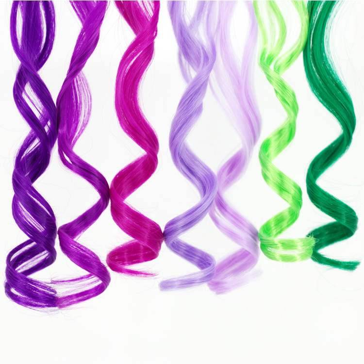 Color gradient, no trace, one clip of curly hair, one card, one -card long curly chemical fiber hair wig female European and American