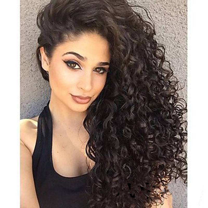 European and American wigs of small curly hair matte hair fluffy fluffy wave long curly hair buckle net ladies Africa