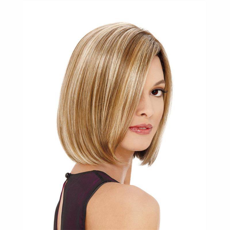 European and American hot sale of Ruili Golden Bobo head female short hair wig Women's short straight hair wig