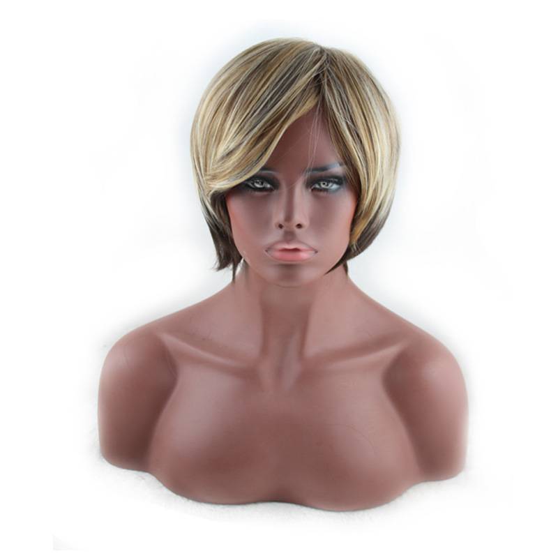Wig European and American chemical fiber high -temperature silk fashion air, Ms. Liu Hai short hair COS wig manufacturer
