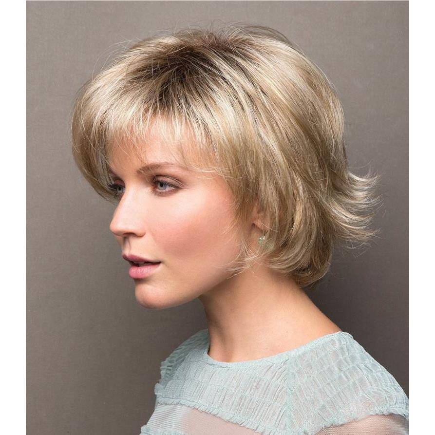 Fashion wig Female short hair fluffy, natural reflective shawl curly curly curly hair whole wigs, partial bangs