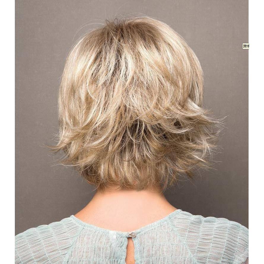 Fashion wig Female short hair fluffy, natural reflective shawl curly curly curly hair whole wigs, partial bangs