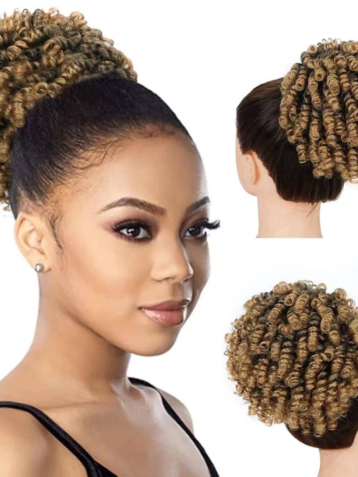 Wig bag explosion head small roll ponytail Afro Kinky Draw String caterpillars