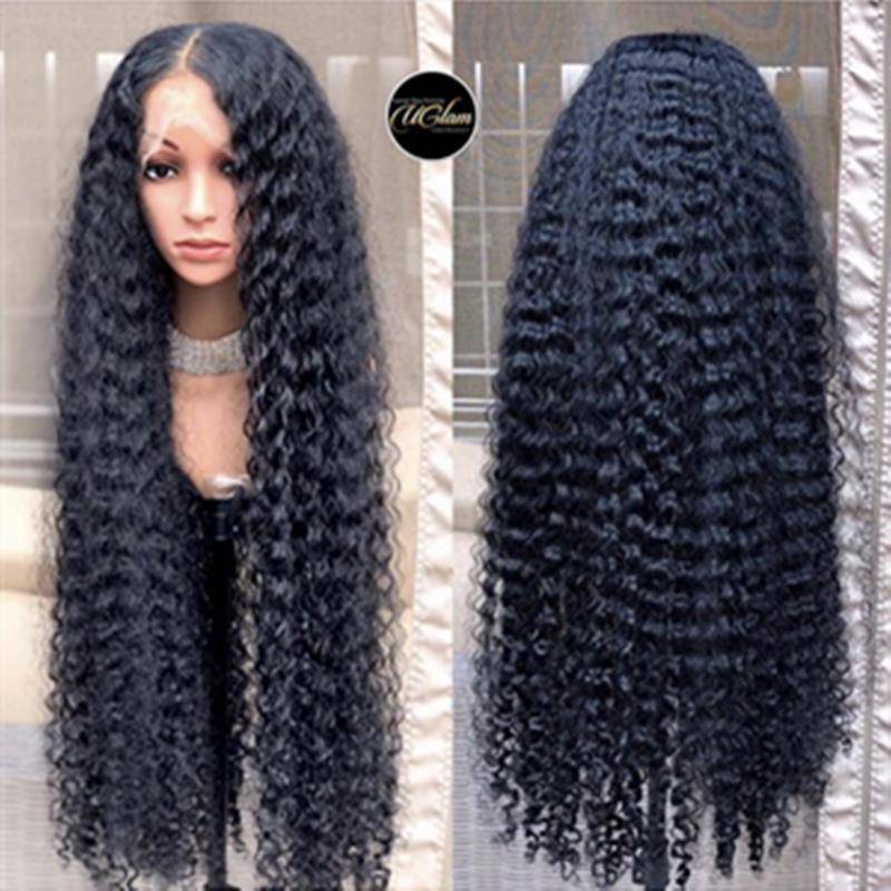 Non -mainstream wig COS COS European and American Fashion Black Tube Tube Tube Chemical Fiber full curly hair full set 65cm