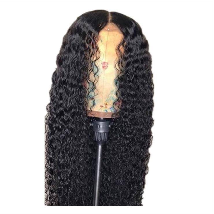 Non -mainstream wig COS COS European and American Fashion Black Tube Tube Tube Chemical Fiber full curly hair full set 65cm