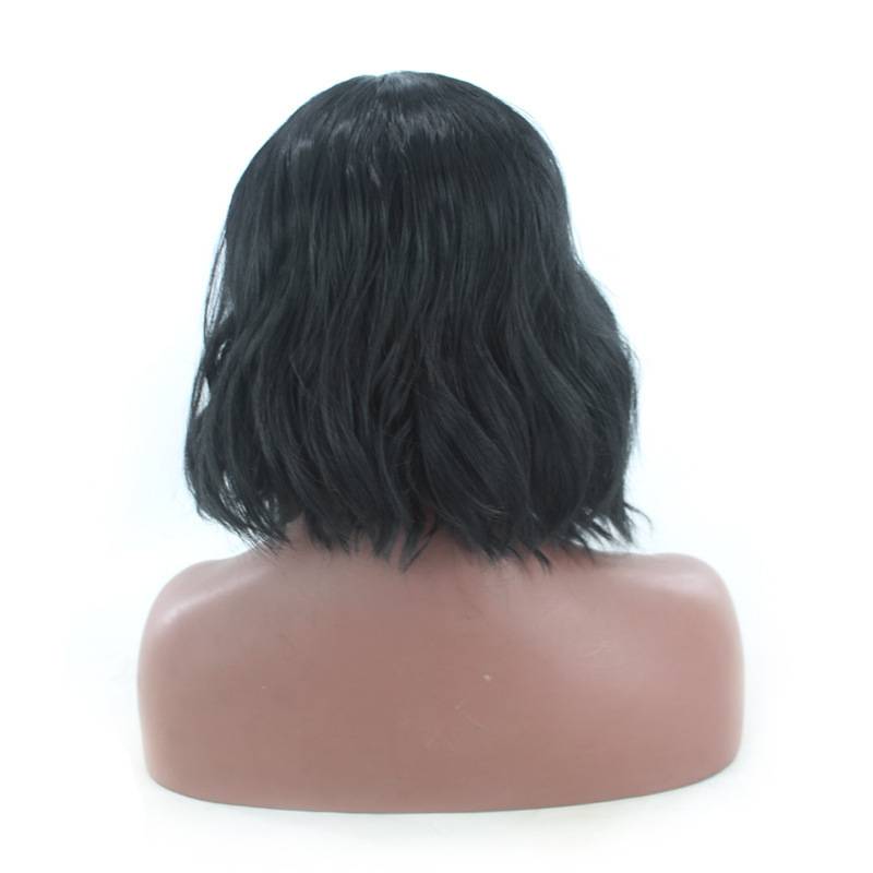 Wig female European and American wigs fashion short curly hair side divided bangs corn hot hair short curly micro -curling partial long hair