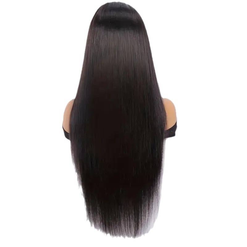 Amazon's new European and American fashion women are naturally long straight hair 13*4 wig full set