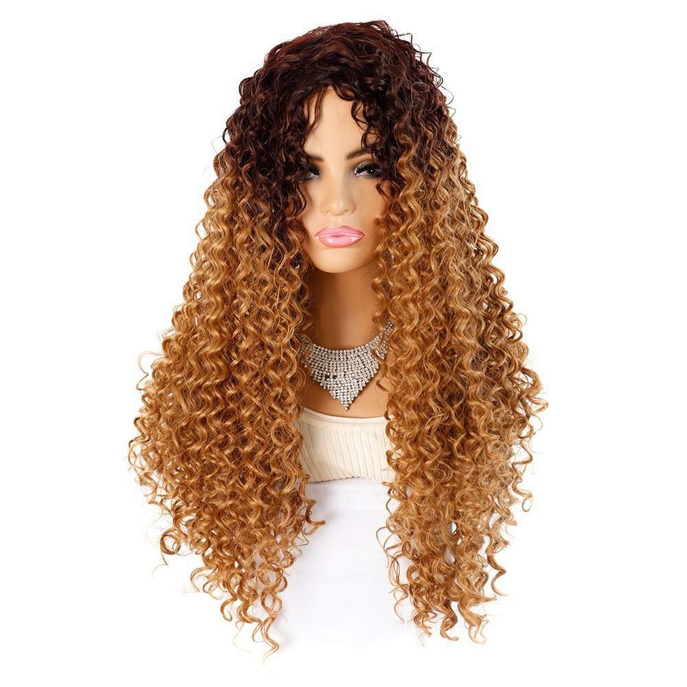 Export -selling header 4T27#Kinky curly curly curls on the hairpot head cover small curl long head cover