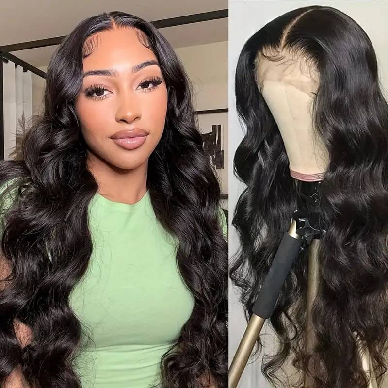 Cross -border wigs in Europe and America's pre -wave wavy curly curly curly African hot -selling lace lace full set