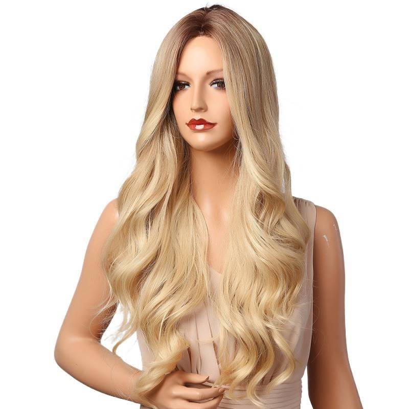 1688 Yiwu Lanan Wig Co., Ltd. is selling in Europe and the United States and China, large wavy long curly hair gradient
