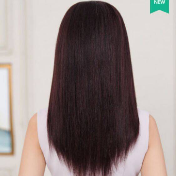 Realistic Natural Popular Polying Bangs Bangs full of the full set of wigs and long hair 2022 new face repair straight hair straight hair