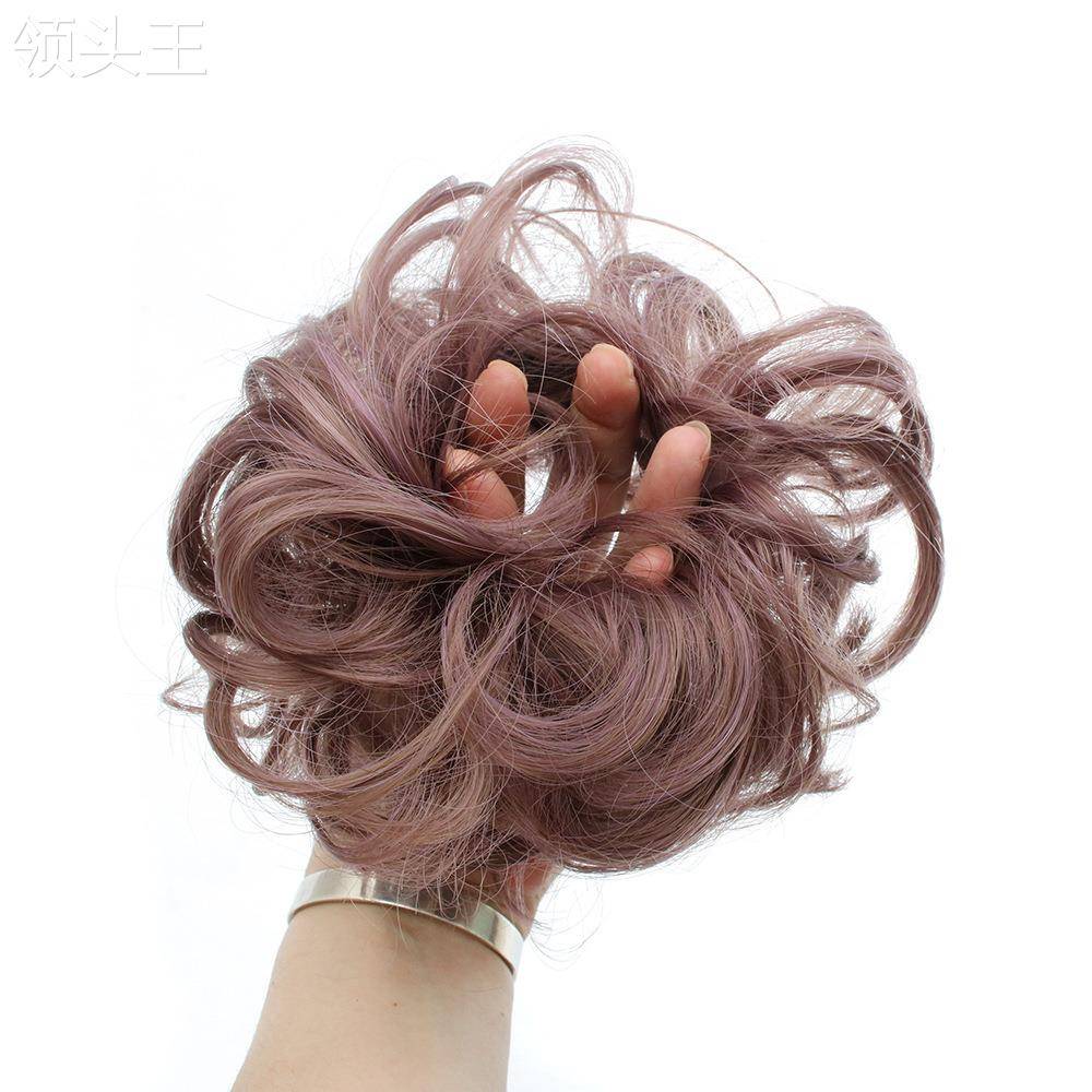 Messy high -temperature silk curly hair circle cross -border spot spot rubber band fiber hair circles for European and American wigs