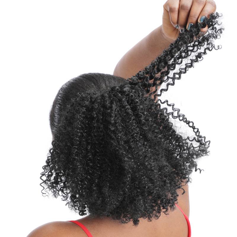 Wig hair pack Afro Kinky small curly rolling hair outbound hair explosive head curly hair caterpillars