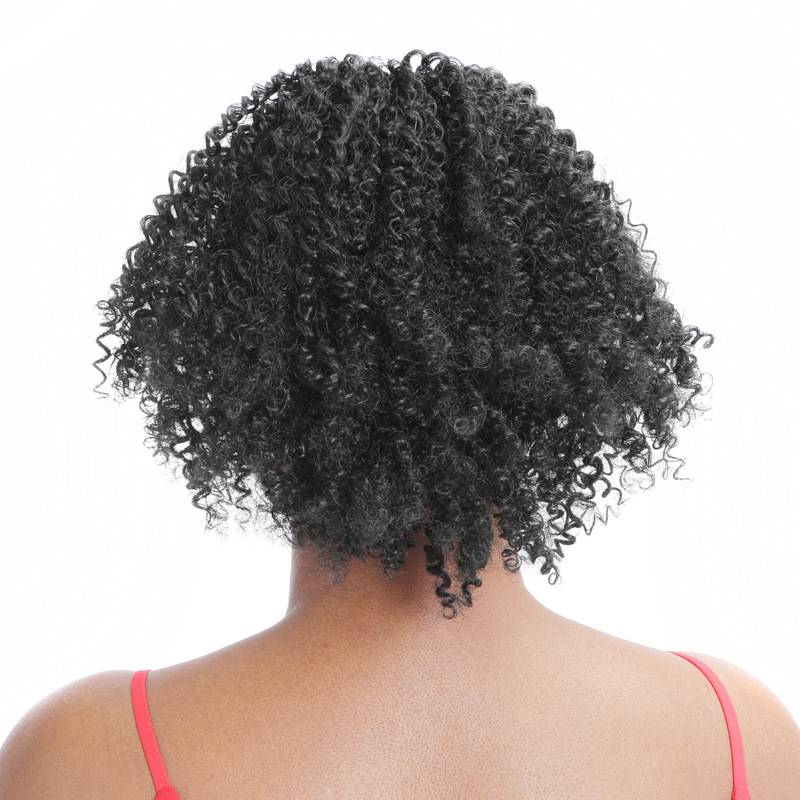 Wig hair pack Afro Kinky small curly rolling hair outbound hair explosive head curly hair caterpillars