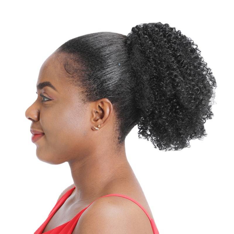 Wig hair pack Afro Kinky small curly rolling hair outbound hair explosive head curly hair caterpillars