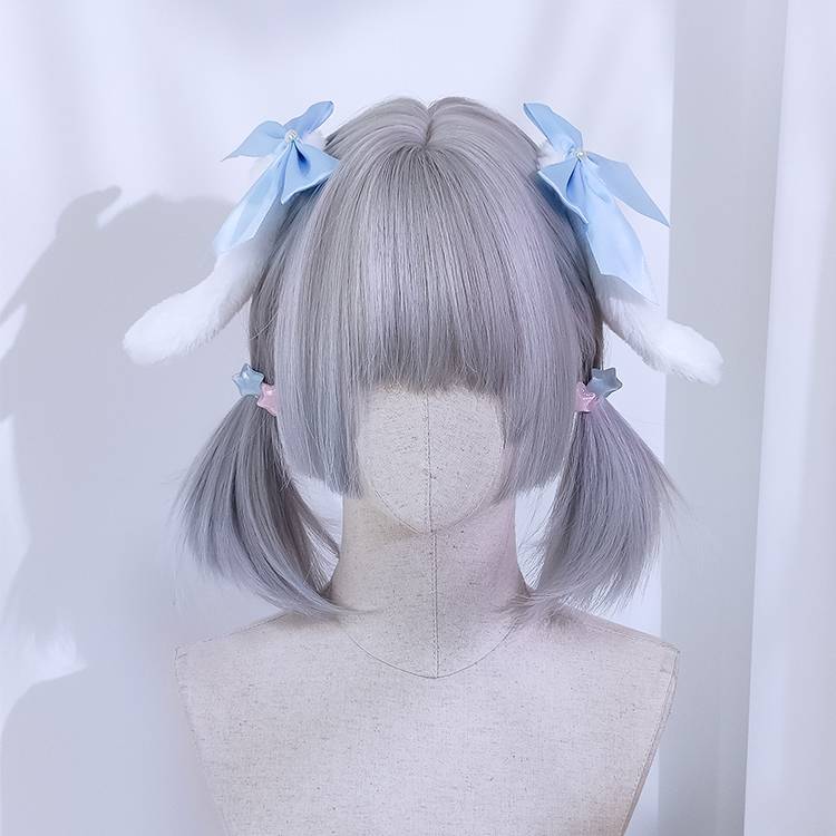 Wigmark The Story+Radio Angel Female Short Hair Silver White Water Color System Landmine Princess Cutting Net Red Daily BOBO