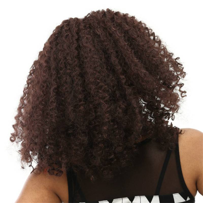 European and American fashion model ladies wig set black African short curly hair WISH popular model manufacturers