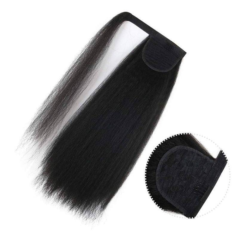Wig European and American wigs ponytail Yaki silk fluffy straight ponytail wig ponytail manufacturers spot