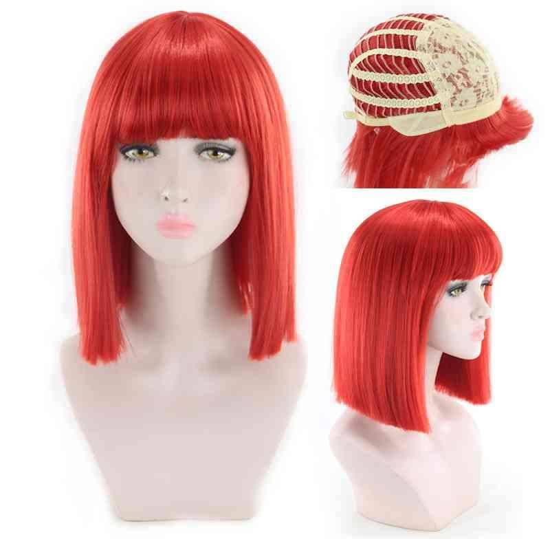 European and American anime wigs cos female long -lasting long hair style fake color hairstyle