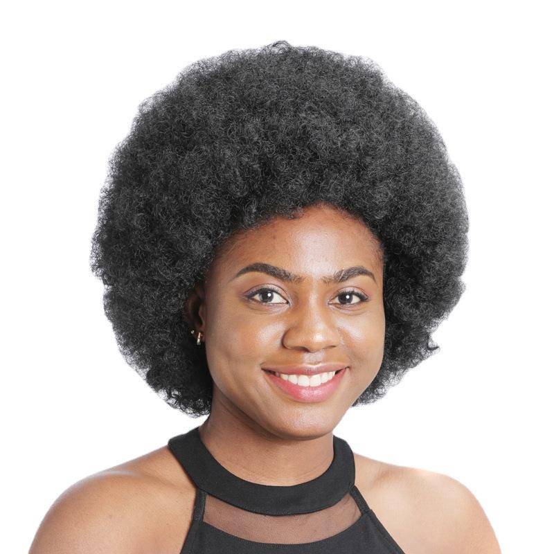 Explosive head cover, African microwave curly hair Pigstan purse headhers short African wiggle hood