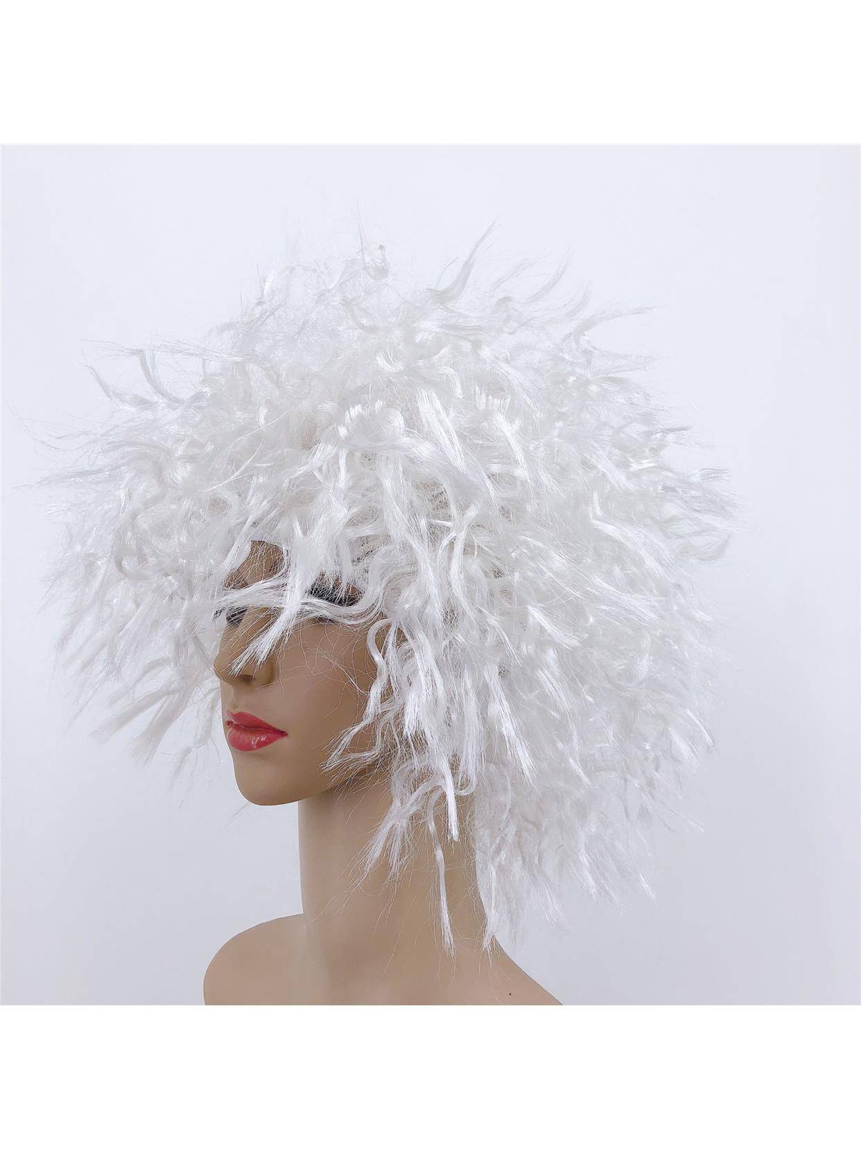 Factory direct selling environmentally friendly white braid hot head set Einstein cosplay corn hot pseudo head cover