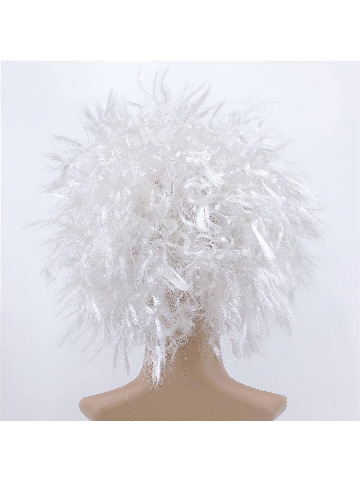 Factory direct selling environmentally friendly white braid hot head set Einstein cosplay corn hot pseudo head cover