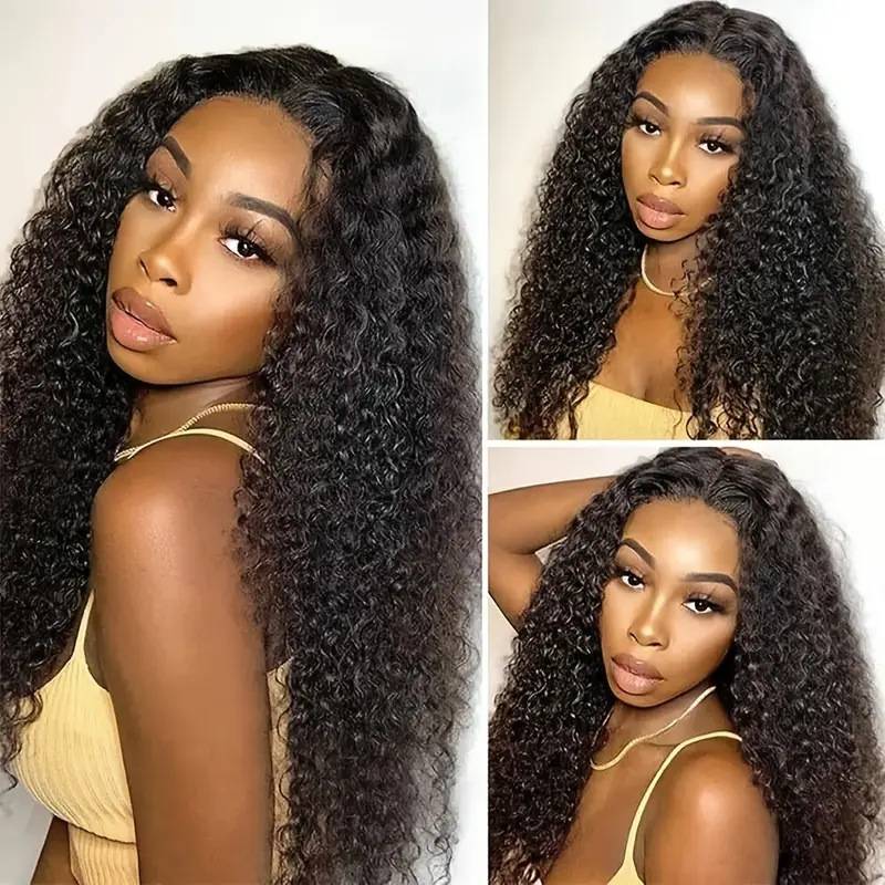 African cross -border wig European and American fashion female front lace lace 13*4 small roll natural everyday full set
