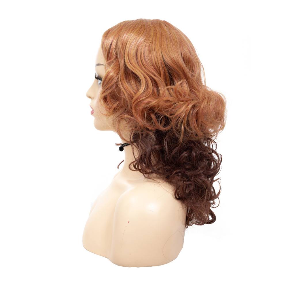 European and American ladies short-curly hair fake head cover cross-border e-commerce double-color head sleeve ww1-12#