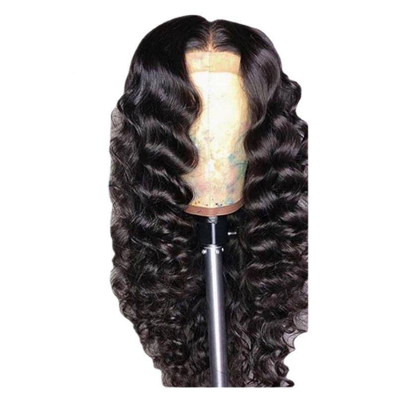 Wig female African chemical fiber hair pattern curls are divided into long curly hair Amazon headhers
