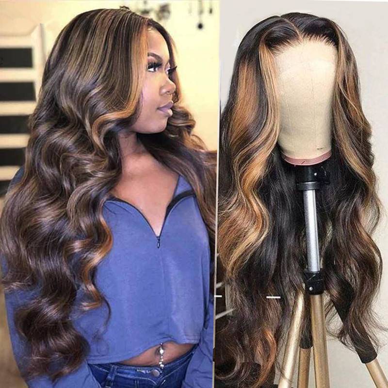 Amazon new product explosion European and American wigs Divide women's gradient color long curly hair rose net cross -border wigs