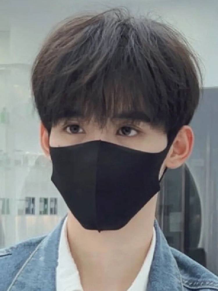 Wig Men's short hair Korean version of handsome slightly fragmented covered bangs short straight hair Daily fluffy natural simulation full header