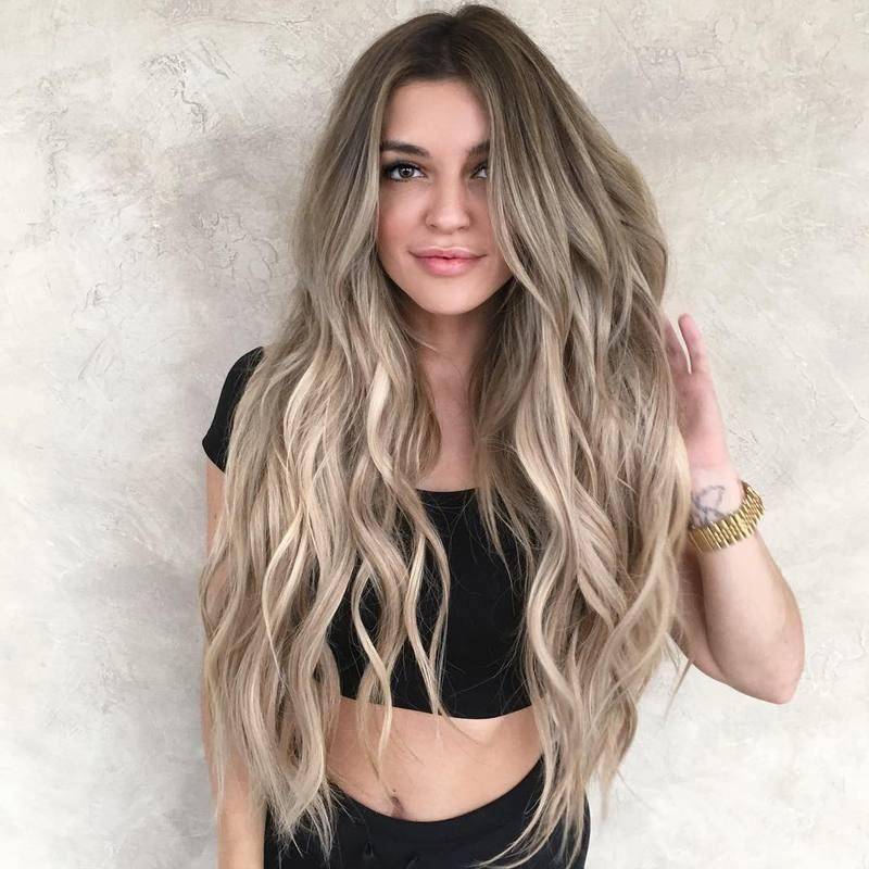 Brazilian LACE Front Human Hair Wigs Nature Wavy Gradm
