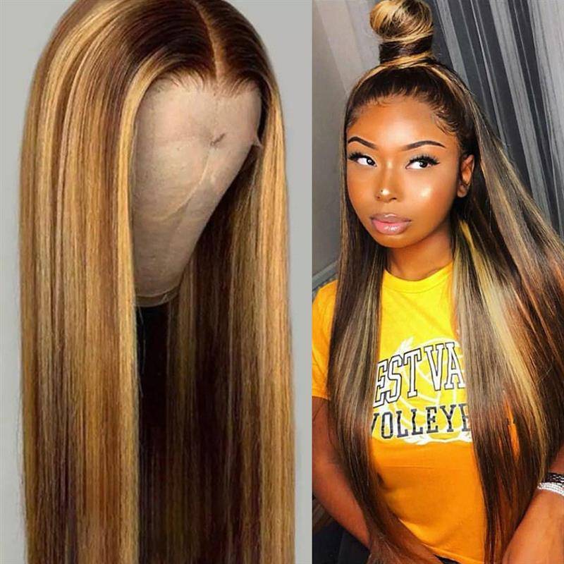 Fashion European and American wigs Gradient color long -haired rose net -based fibrous fake head sleeve manufacturers