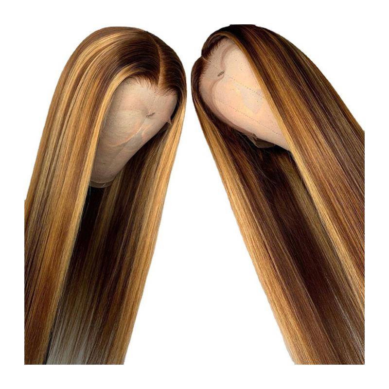 Fashion European and American wigs Gradient color long -haired rose net -based fibrous fake head sleeve manufacturers