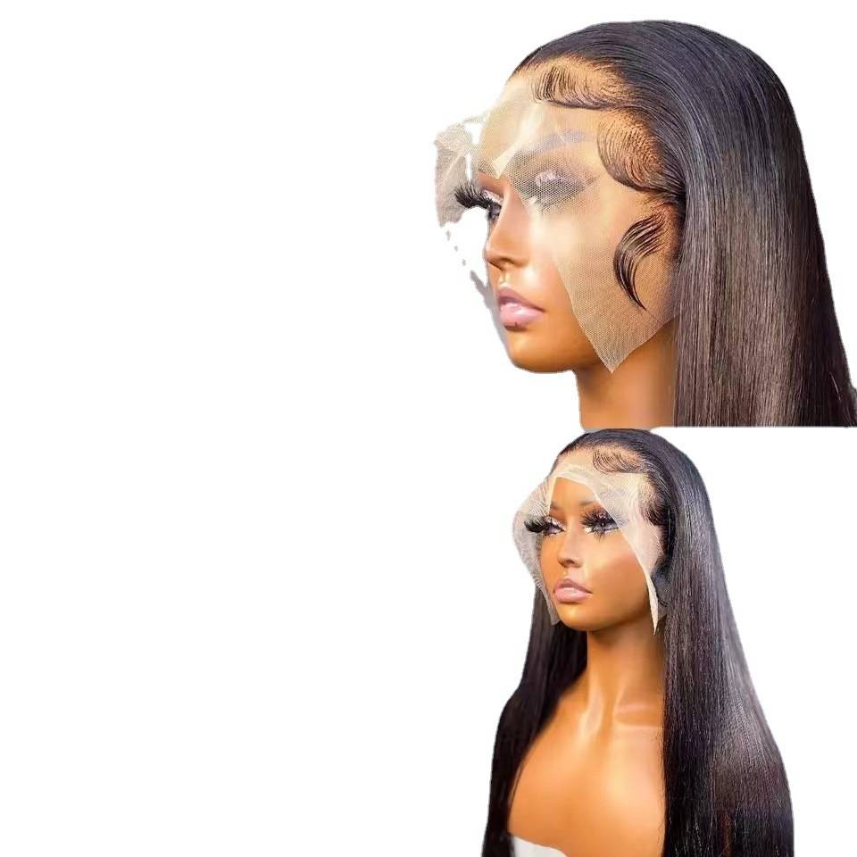 Before weaving lace wig Amazon Europe and America's black long straight -hair fibrous horn lace wig