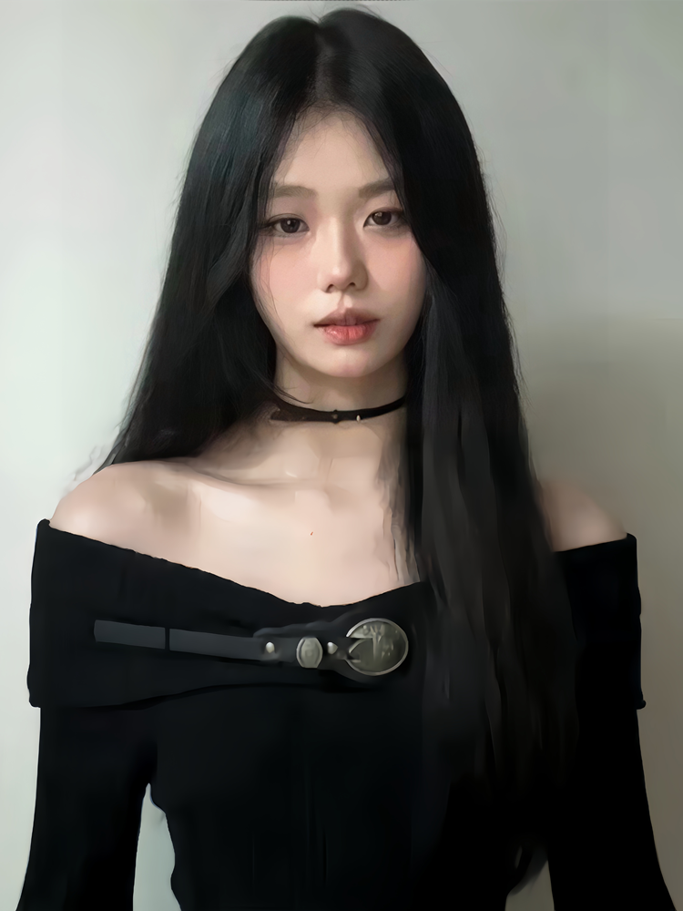 Mid -section Wigmale Nanta Naturally Revitalized Berbin Wigs Student Student Black Top Full Head Full Set