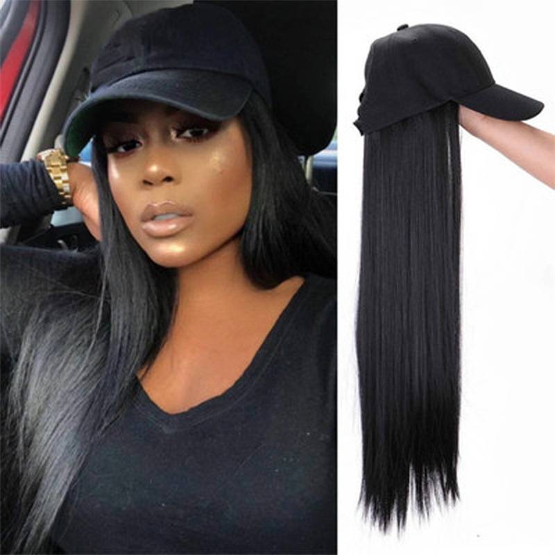 Cross -border cargo source wig female peak hats long hair, wool roll all -in -one African fashion small coil head cover